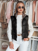 Dámska krátka vesta obojstranná CHIPUFF black (ty4822)