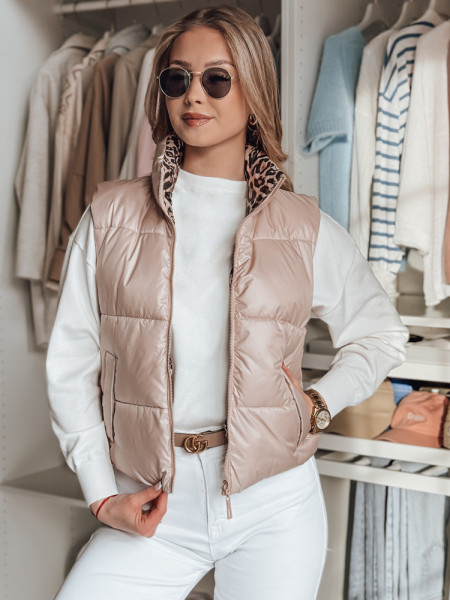 Dámska krátka obojstranná vesta CHIPUFF pink (ty4823)
