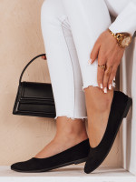 Dámske ploché balerínky GLamino black (zy0763)