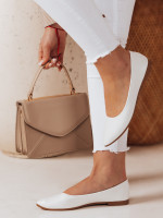 Dámske balerínky v špicatej špičke ILLARI white (zy0773)