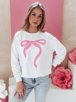 Dámska mikina one size oversize SOFTTIE biela (by1358)