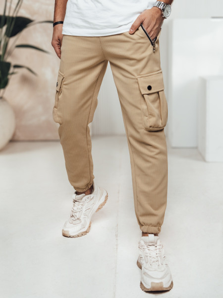 Pánske cargo nohavice khaki (ux4464)