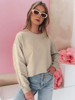 Dámska mikina jednej veľkosti LUMIVIA cappuccion (by1374)
