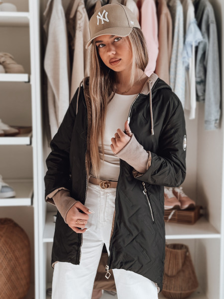 Dámska prechodná bunda s kapucňou LUMERA čierna (ty4818)
