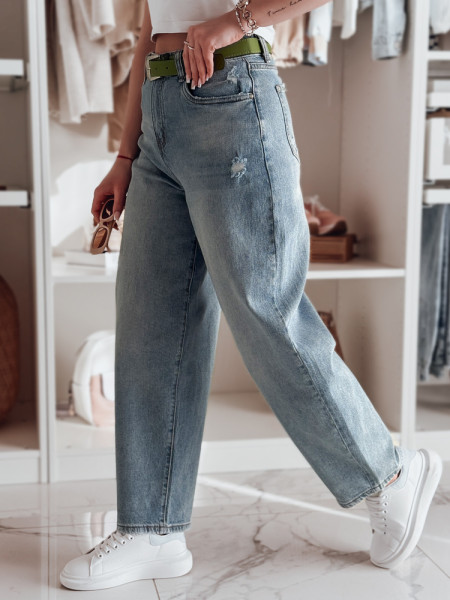 Dámske široké rifle WIDELEGS modré (uy2472)