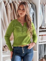 Dámske onesize tričko s dlhým rukávom FELORIA lime (ry2775)