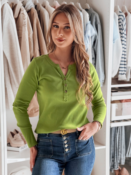 Dámske onesize tričko s dlhým rukávom FELORIA lime (ry2775)