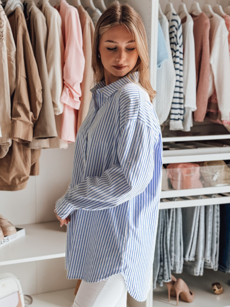 Dámska jednoveľkostná dlhá oversize košeľa BLUSENA (dy0456)