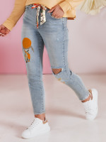 Dámske slim fit džínsy s opaskom GIRLHOOD blue (uy2484)