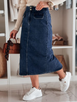 Dámska riflová midi sukňa s rozparkom BLUEVIC blue (cy0486)