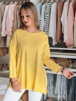 Dámska blúzka maslová oversize s príveskom COMFILA žltá (ry2791)