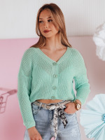 Dámsky sveter one size oversize rebrovaný SWEETDREAM mint (my2458)