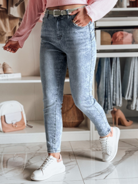 Dámske slim fit džínsy s opaskom BOTANIDA blue (uy2448)