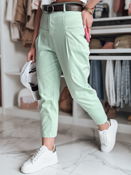 Dámske chino nohavice CHINOSKA mint (uy2555)