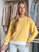 Dámska oversize mikina LUZZIO žltá (by1380)