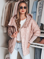 Dámska prechodná prešívaná oversize bunda PUFFILOF ružová (ty4854)