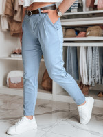Dámske chino nohavice s opaskom MODELA modré (uy2567)