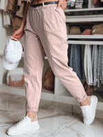 Dámske chino nohavice s opaskom RELCIX pink (uy2583)
