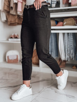Dámske slim fit nohavice s opaskom TAIRONIK black (uy2544)