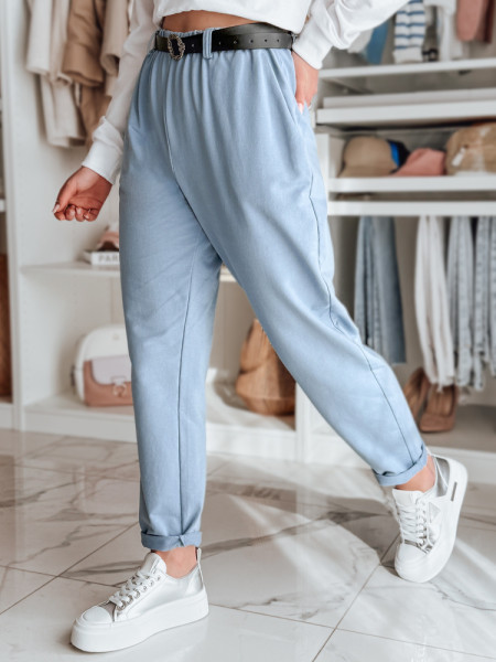 Dámske chino nohavice s opaskom TAILANDI blue (uy2550)