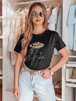 Dámske tričko s potlačou WOMANPOW black (ry2807)