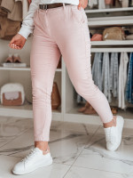 Dámske slim fit nohavice s opaskom LINESKA pink (uy2630)