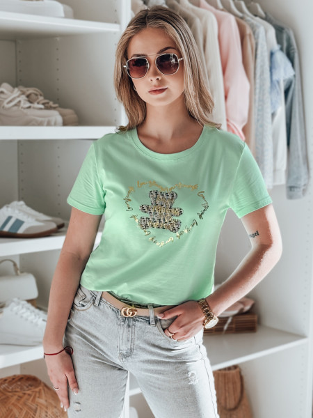 Dámske tričko s medveďom TEDDYCAP mint (ry2747)