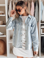 Dámska oversize riflová bunda BLUEDIVA modrá (ty4900)