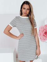 Dámske mini šaty pruhované FITLINES sivá (ey2580)