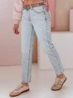 Dámske slim fit džínsy s opaskom SLIMLEN blue (uy2349)