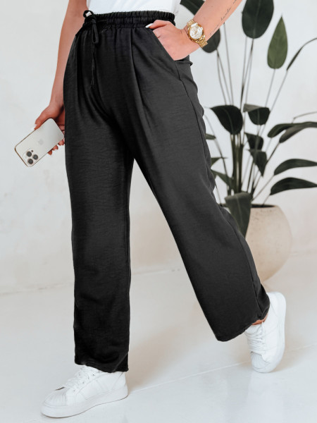 Dámske široké nohavice MILLIVIO black (uy2659)