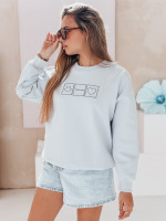 Dámska oversize mikina s výšivkou EASYJOY modrá (by1516)
