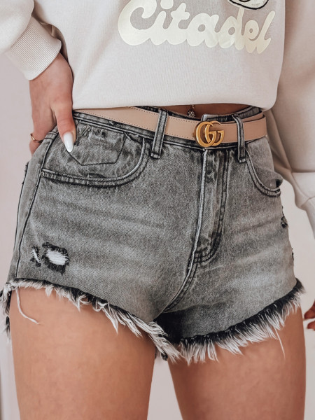 Dámske riflové šortky SHORT LIFE sivá (sy0478)