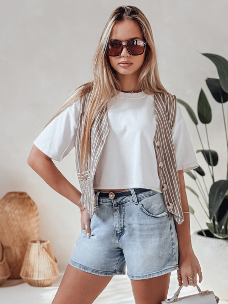 Dámske riflové šortky s opaskom HELLO JEAN blue  (sy0481)