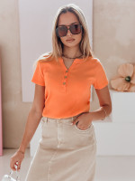 Dámska pásikavá blúzka jednej veľkosti KISS LOOK oranžová (ry2840)