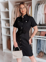 Čierne midi šaty LOVE ME MIDI (ey2596)