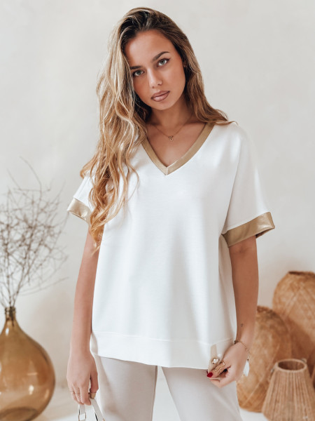 Dámska oversize blúzka SHINE LOVE biela (ry2913)