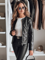 Dámska kožená bunda CHICLEATHER čierna (ty4969)