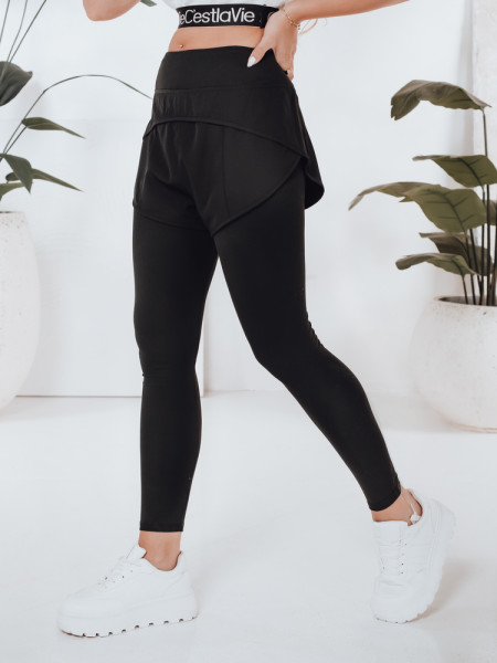 Dámske športové legíny GIRLJUMP čierne (uy2722)