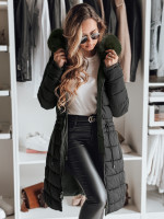 Dámska zimná parka TRENDNEL, obojstranná, s kapucňou, čierna (ty5023)