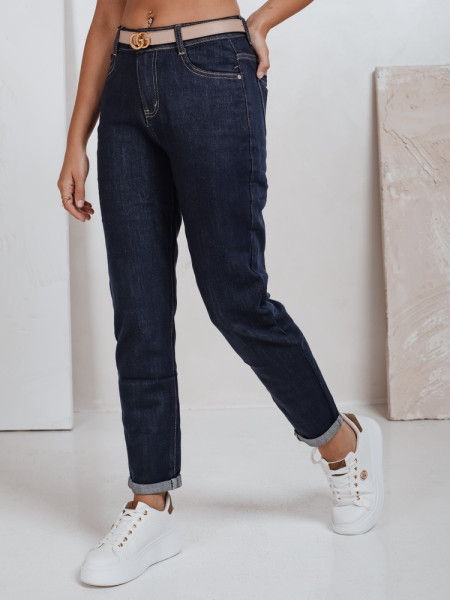 Dámske džínsy mom fit tmavomodré (uy2781)
