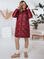 Dámska zimná bunda SNOWVIBE bordová prešívaná (ty4996)