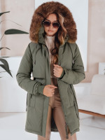 Dámska zimná parka s kapucňou, zelená (ty5081)