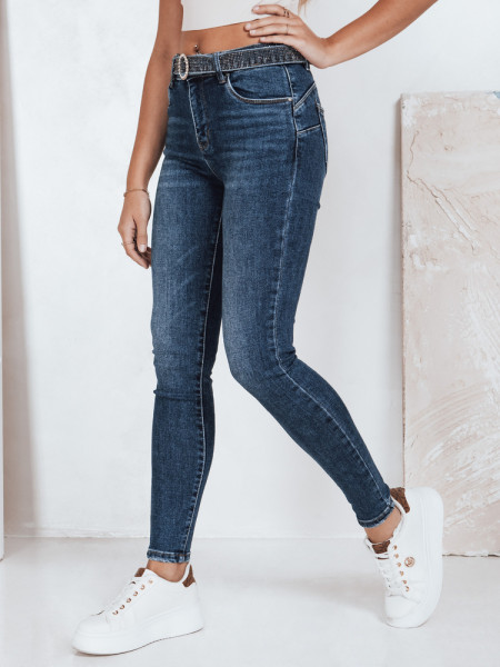 Dámske skinny push-up džínsy modré (uy2828)