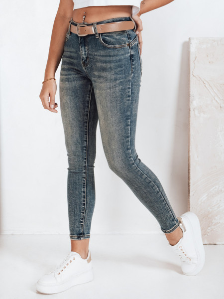 Dámske skinny push-up džínsy modré (uy2803)