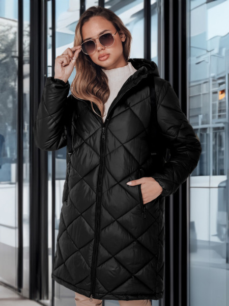 Dámska zimná bunda SNOWVIBE čierna prešívaná (ty4988)
