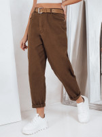 Dámske hnedé džínsy mom fit (uy2844)