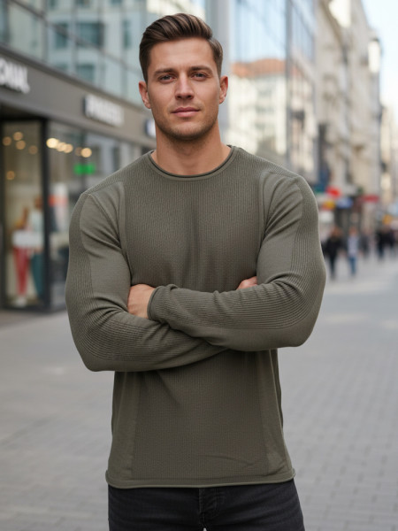 Pánsky khaki sveter (wx2310z)