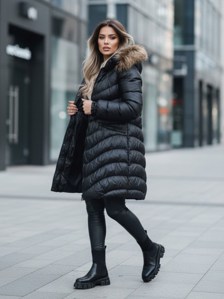 Dámska zimná bunda GLAMOUR FUSION čierna (ty3890z)