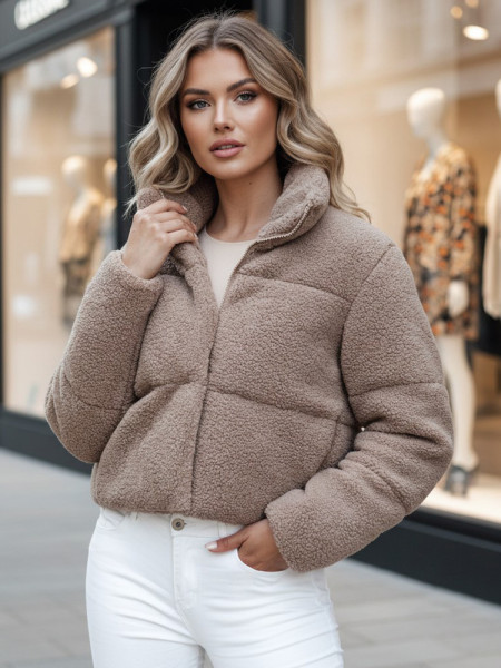 Dámska krátka zimná bunda, alpaka CELESTIAL camel (ty4482z)